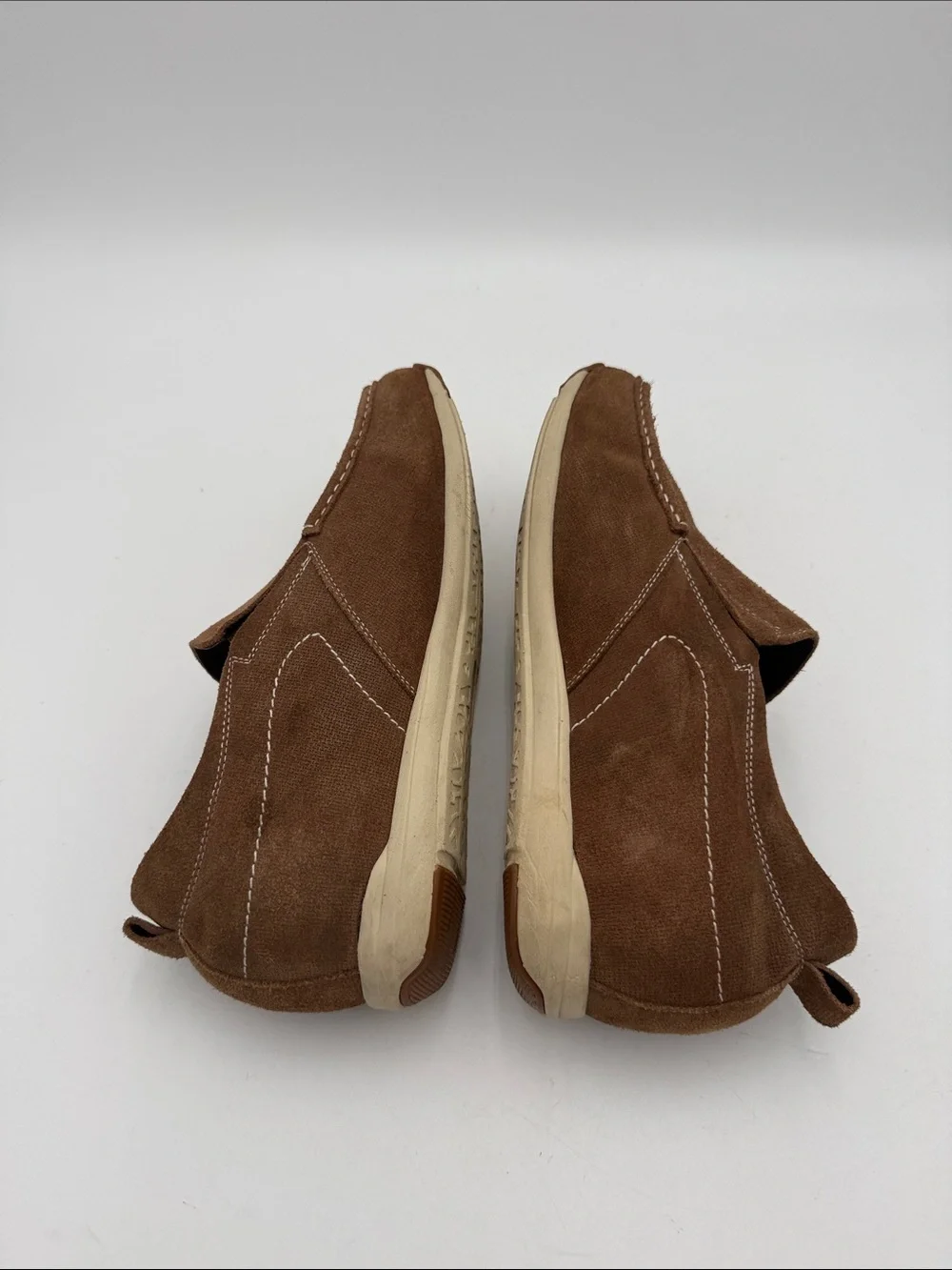 Galto Brown Suede Slip-On Loafers mens 9 casual office comfort retro Y2K